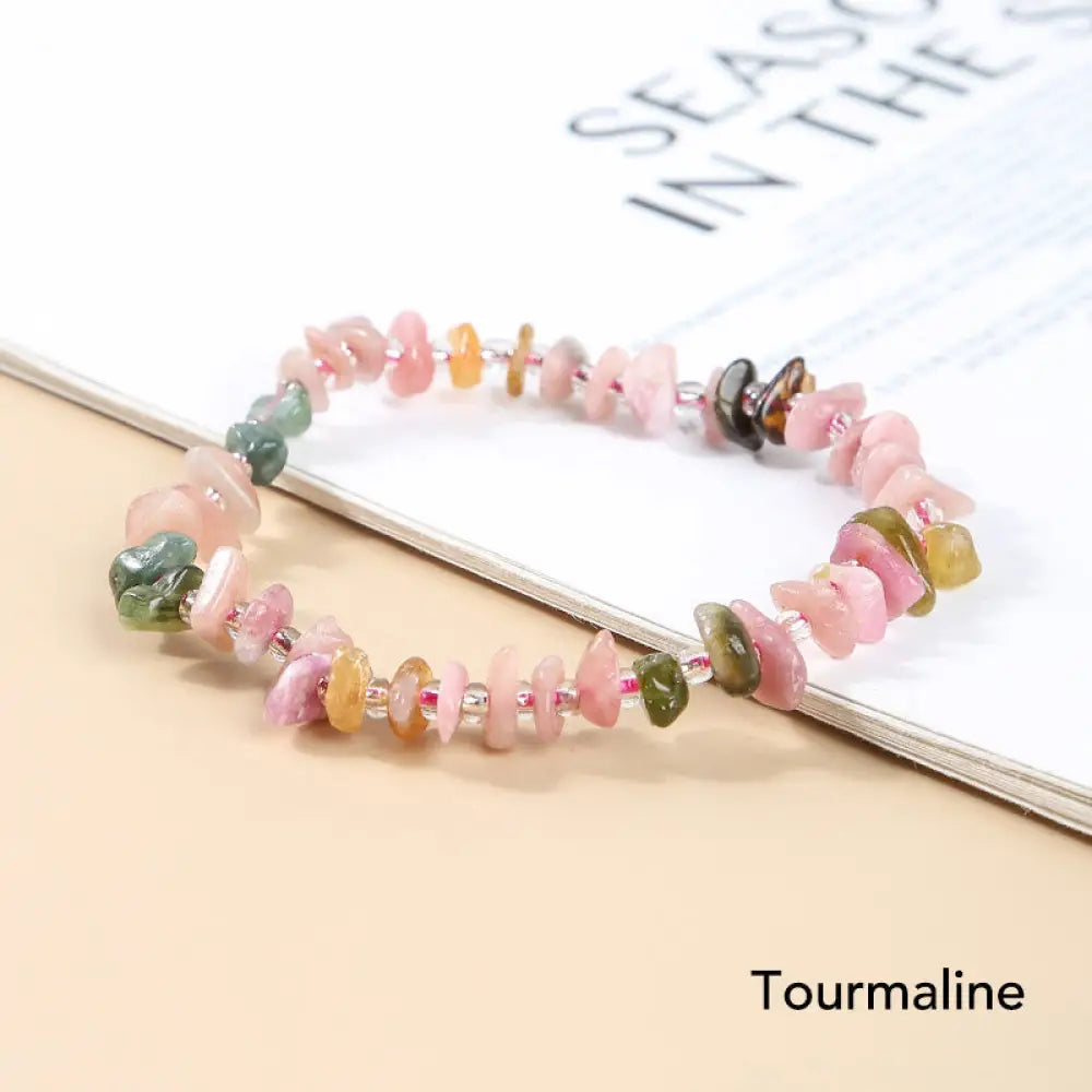 BWOOOH Natural Irregular Shape Stone Crystal Meditation Balance Bracelet | spiritual healing bracelet
