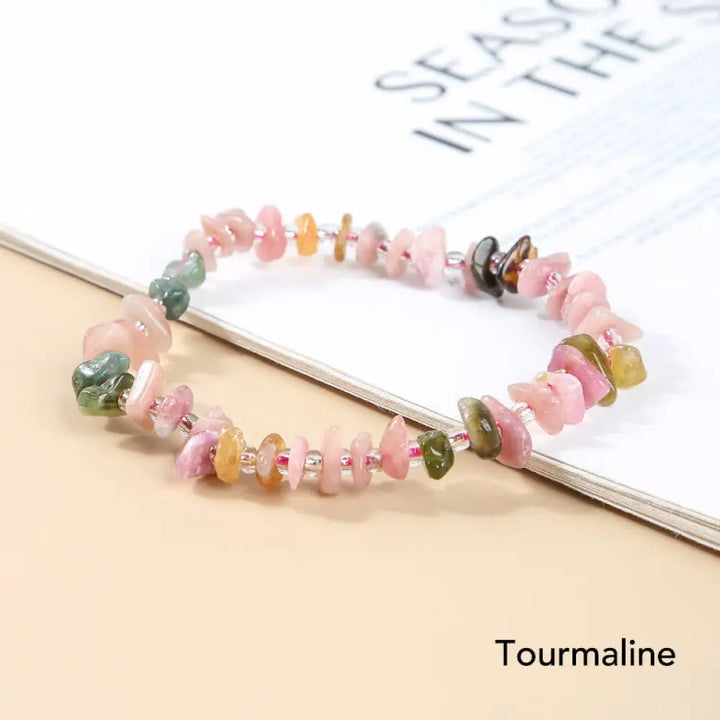 BWOOOH Natural Irregular Shape Stone Crystal Meditation Balance Bracelet | spiritual healing bracelet