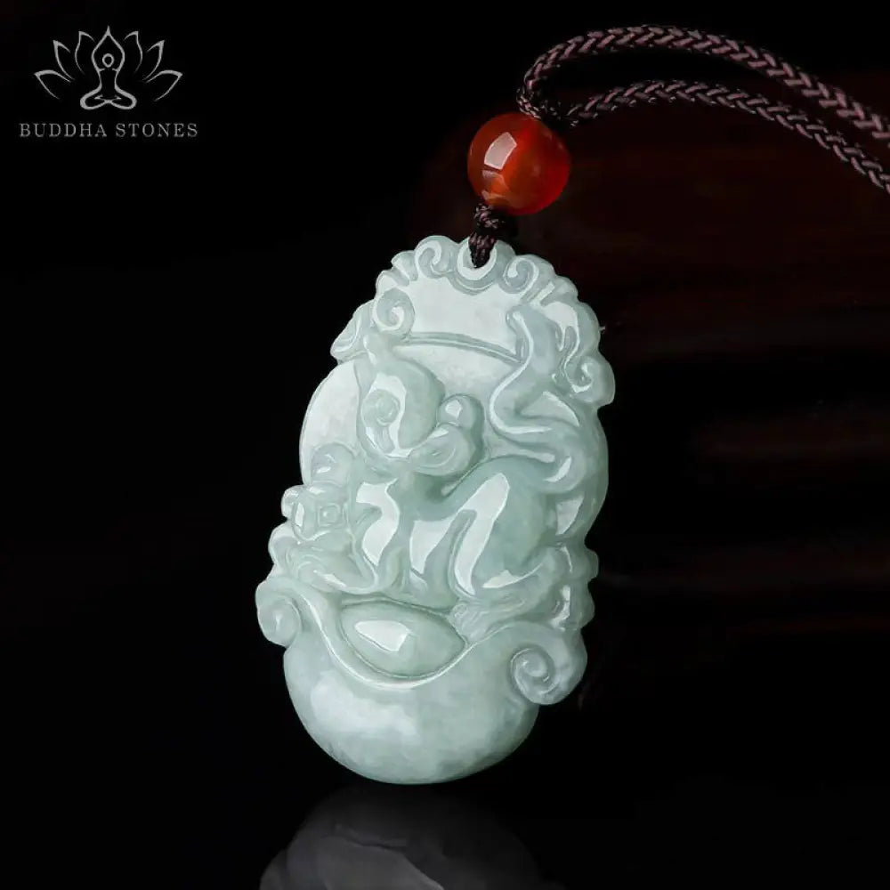 BWOOOH Natural Jade 12 Chinese Zodiac Success Pendant Necklace, handcrafted with a specific animal sign, radiating spiritual prosperity and personal destiny. Its smooth, polished jade reflects light, symbolizing good fortune and financial growth.