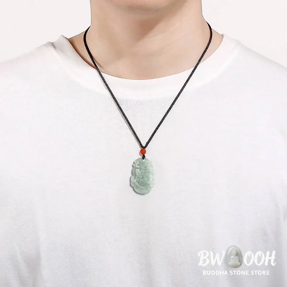 BWOOOH Natural Jade 12 Chinese Zodiac Success Pendant Necklace, handcrafted with a specific animal sign, radiating spiritual prosperity and personal destiny. Its smooth, polished jade reflects light, symbolizing good fortune and financial growth. - View 21