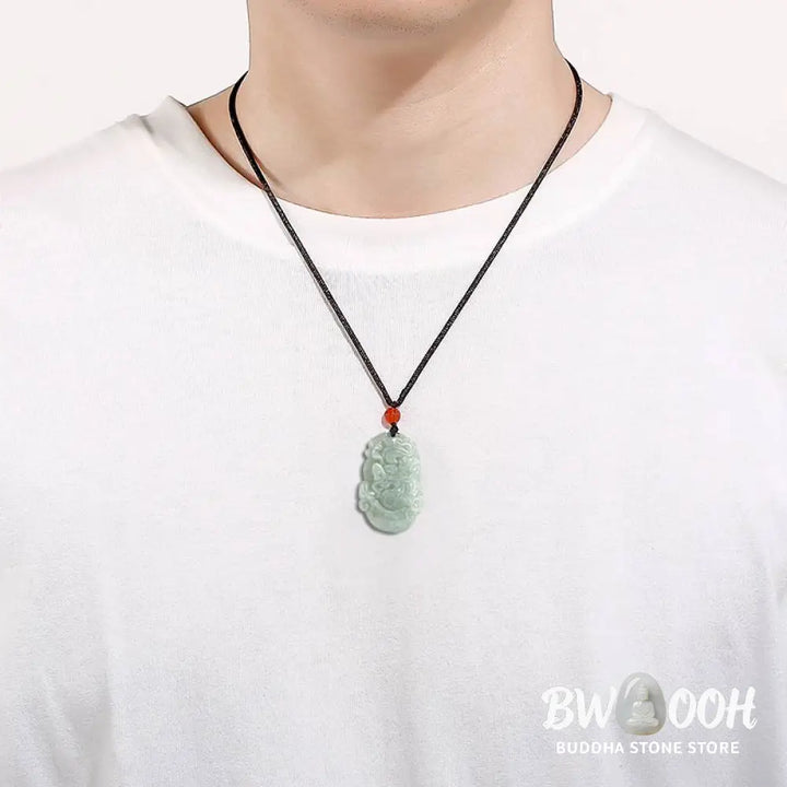 BWOOOH Natural Jade 12 Chinese Zodiac Success Pendant Necklace, handcrafted with a specific animal sign, radiating spiritual prosperity and personal destiny. Its smooth, polished jade reflects light, symbolizing good fortune and financial growth. - View 21