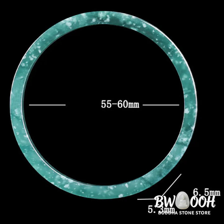 Buddha Stones Natural Jade Abundance Thin Bracelet Bangle - BWOOOH - Bracelet Bangle