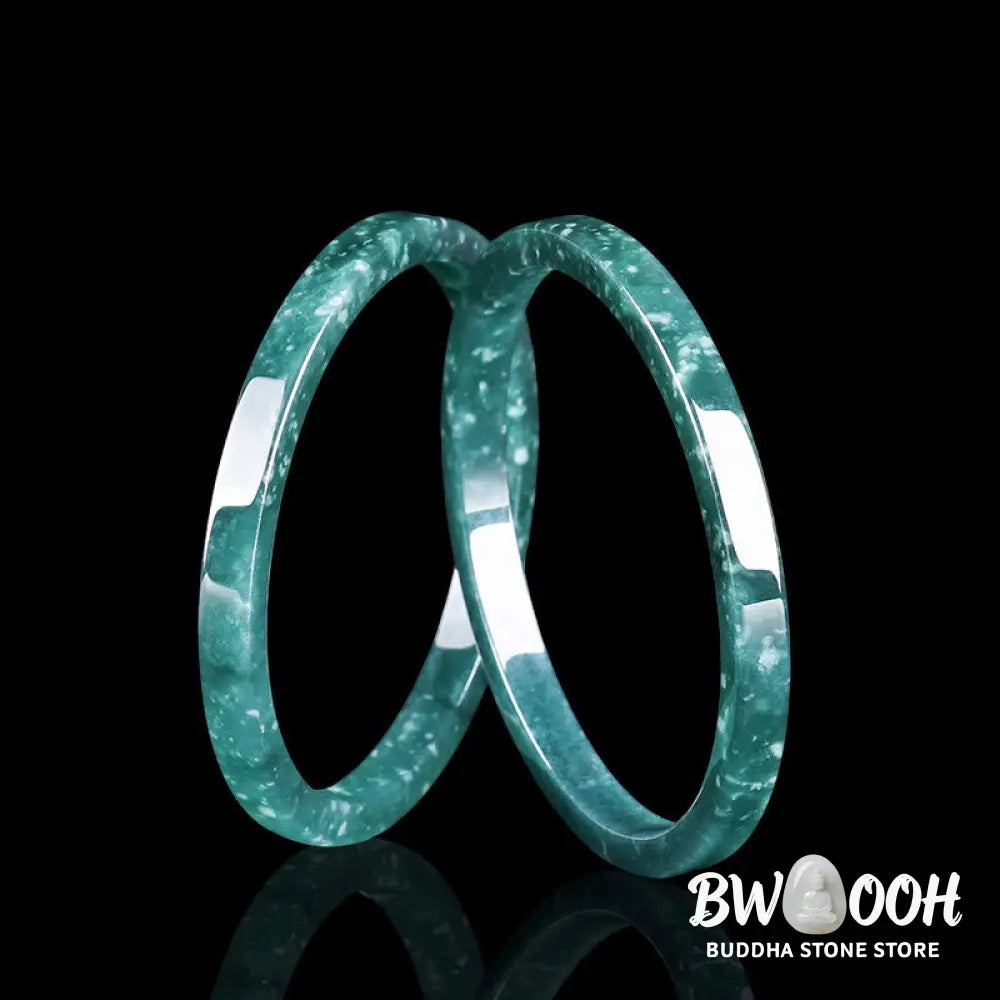 Buddha Stones Natural Jade Abundance Thin Bracelet Bangle - BWOOOH - Bracelet Bangle