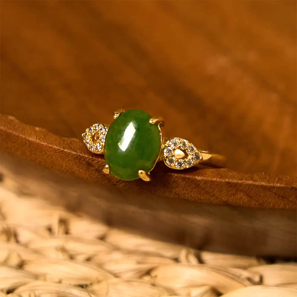 BWOOOH Natural Jade Adjustable Buckle Prosperity Ring — Jade jade bracelet for spiritual healing and mindful living