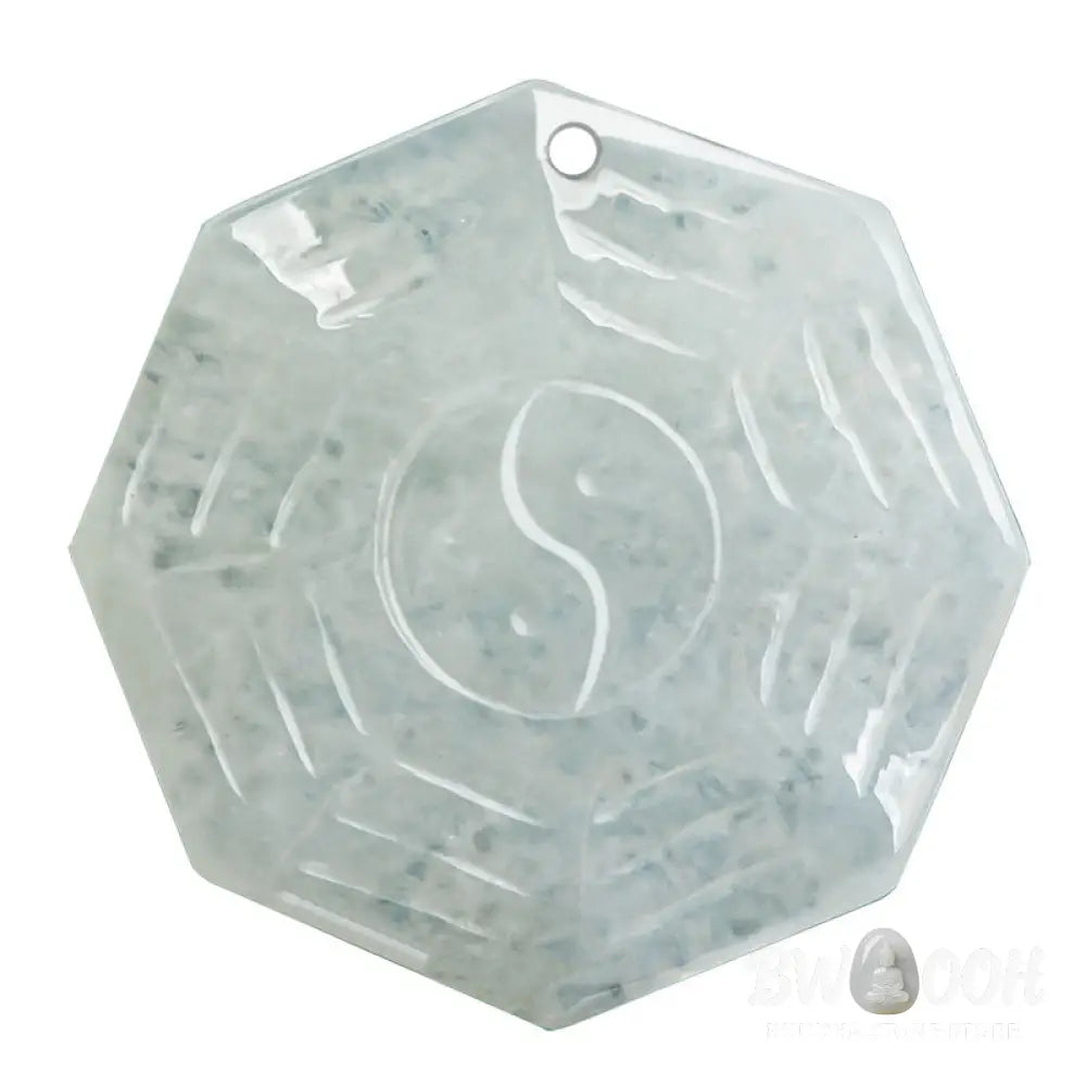 Buddha Stones Natural Jade Bagua Yin Yang Luck Necklace Pendant - BWOOOH - Jade (Prosperity ♥ Abundance) - Necklaces &amp;