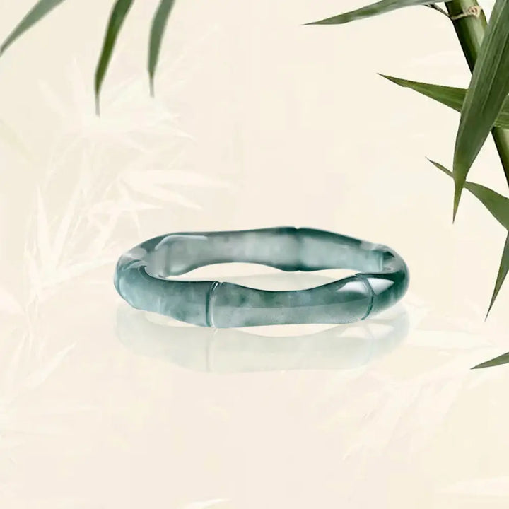 BWOOOH Natural Jade Bamboo Prosperity Abundance Ring — Jade jade bracelet for spiritual healing and mindful living
