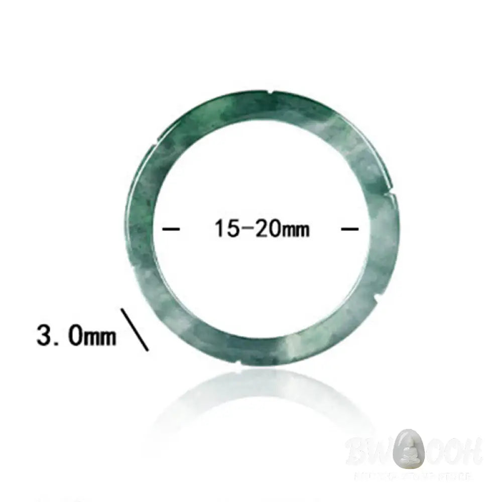 Buddha Stones Natural Jade Bamboo Prosperity Abundance Ring - BWOOOH - Ring