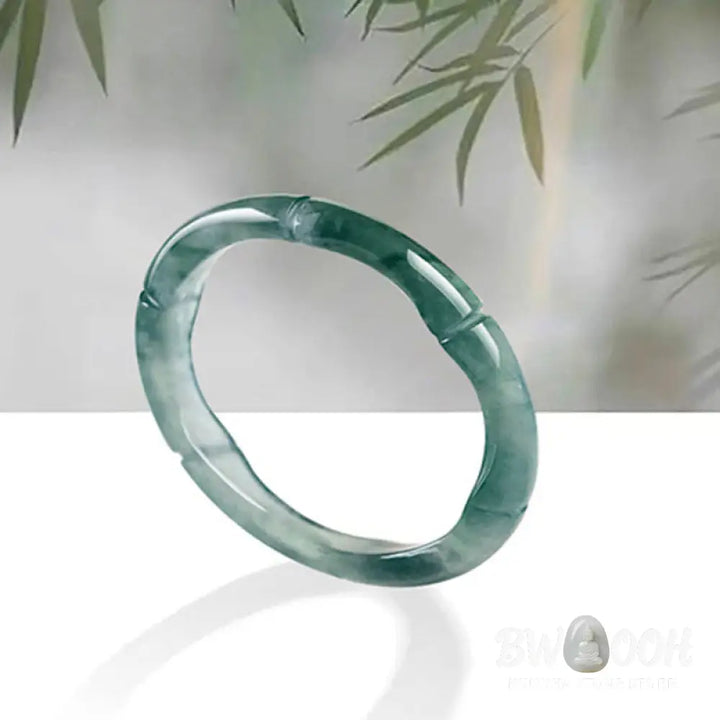 Buddha Stones Natural Jade Bamboo Prosperity Abundance Ring - BWOOOH - Ring