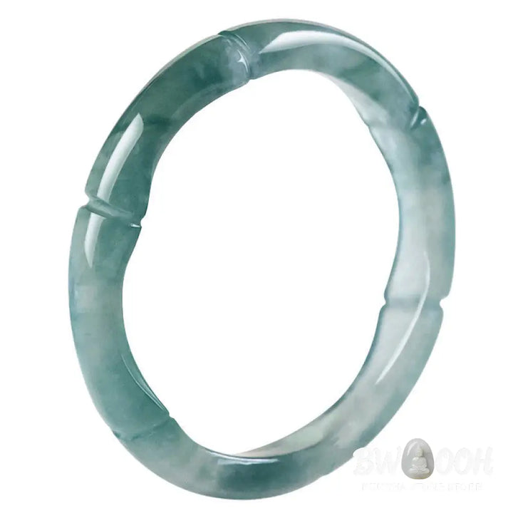 Buddha Stones Natural Jade Bamboo Prosperity Abundance Ring - BWOOOH - Ring