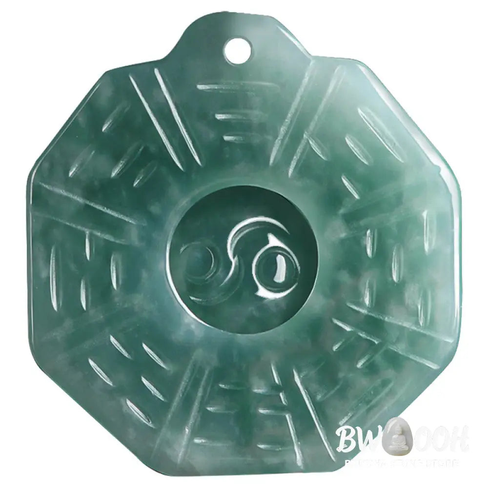 Buddha Stones Natural Jade FengShui Bagua Yin Yang Prosperity Necklace Pendant - BWOOOH - Jade(Prosperity♥Abundance)