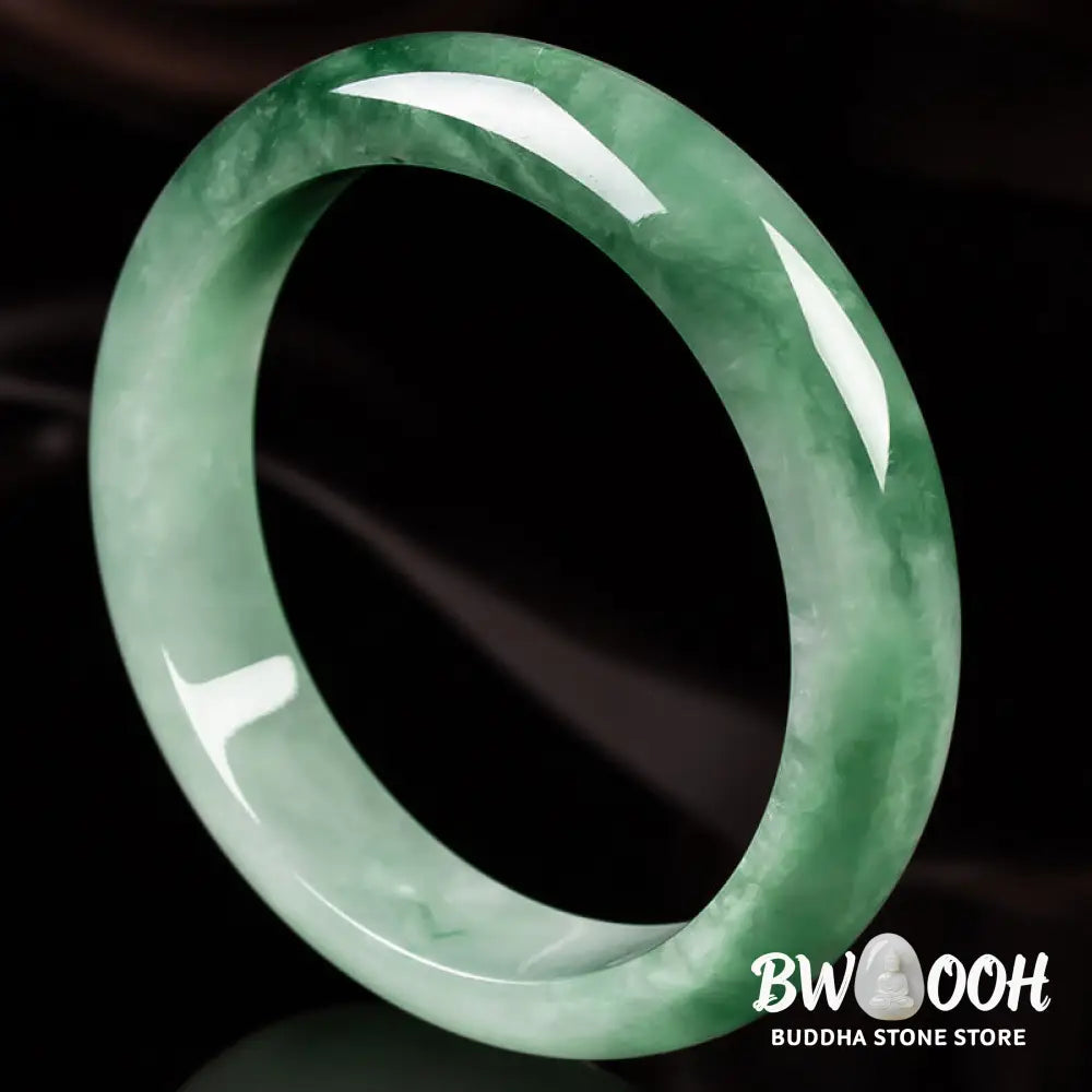 Buddha Stones Natural Jade Fortune Blessing Bangle Bracelet - BWOOOH - Bracelet