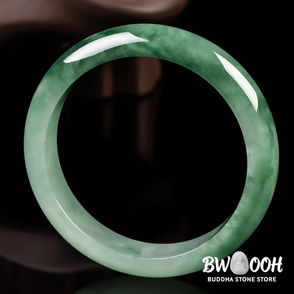 Buddha Stones Natural Jade Fortune Blessing Bangle Bracelet - BWOOOH - Bracelet