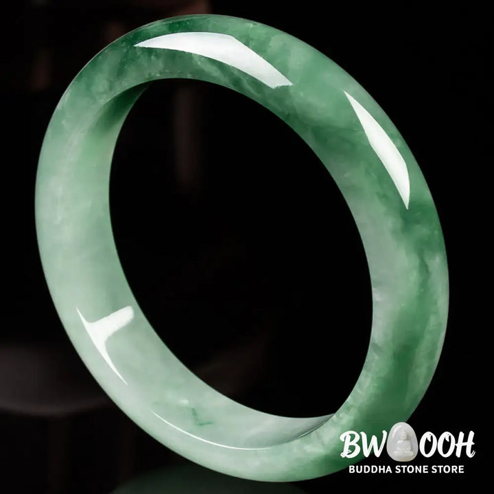 Buddha Stones Natural Jade Fortune Blessing Bangle Bracelet - BWOOOH - Bracelet