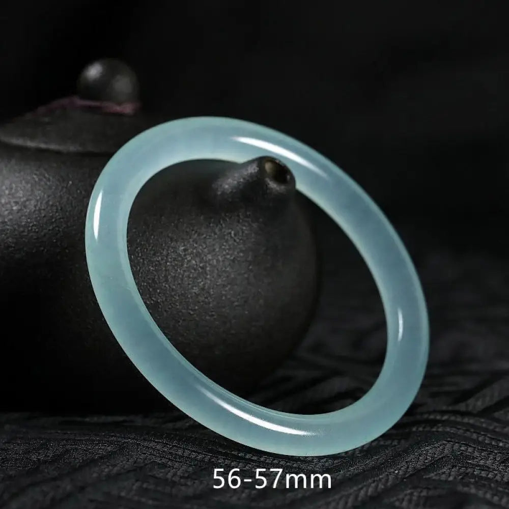 Buddha Stones Natural Jade Healing Blessing Bangle Bracelet - BWOOOH - 56-57mm - Bracelet