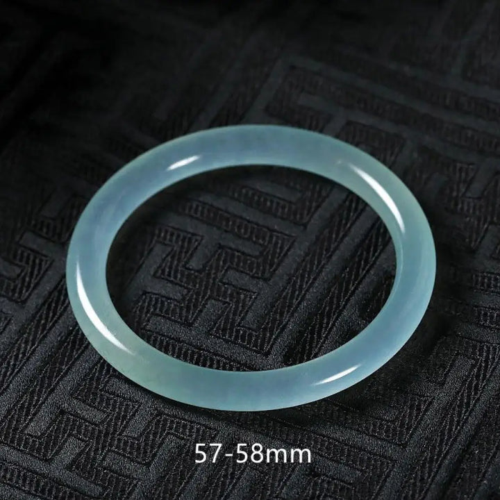 Buddha Stones Natural Jade Healing Blessing Bangle Bracelet - BWOOOH - 57-58mm - Bracelet