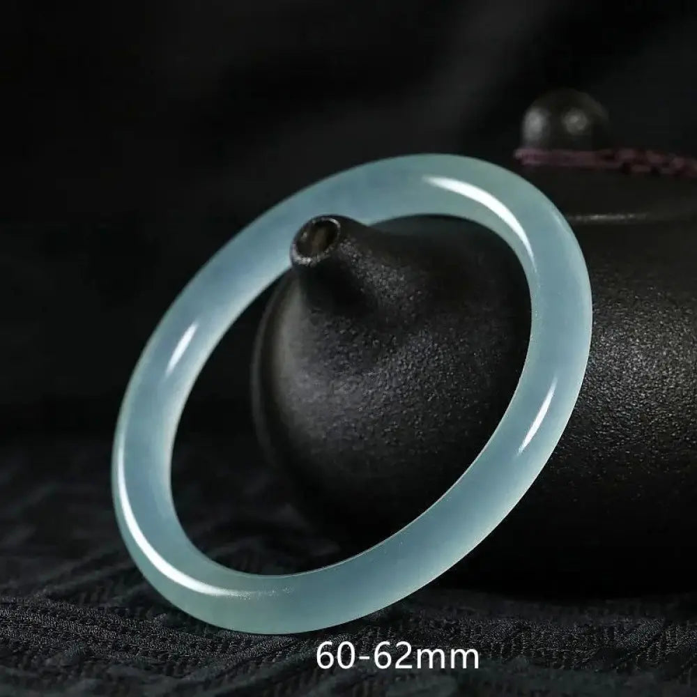 Buddha Stones Natural Jade Healing Blessing Bangle Bracelet - BWOOOH - 60-62mm - Bracelet
