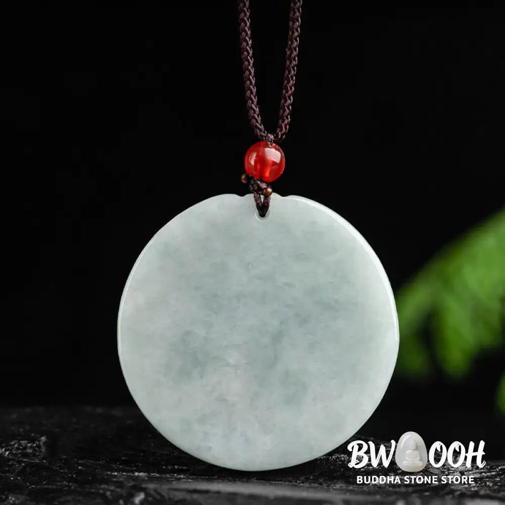 Buddha Stones Natural Jade Lotus Flower Carved Prosperity Necklace Pendant - BWOOOH - Jade(Prosperity♥Abundance)