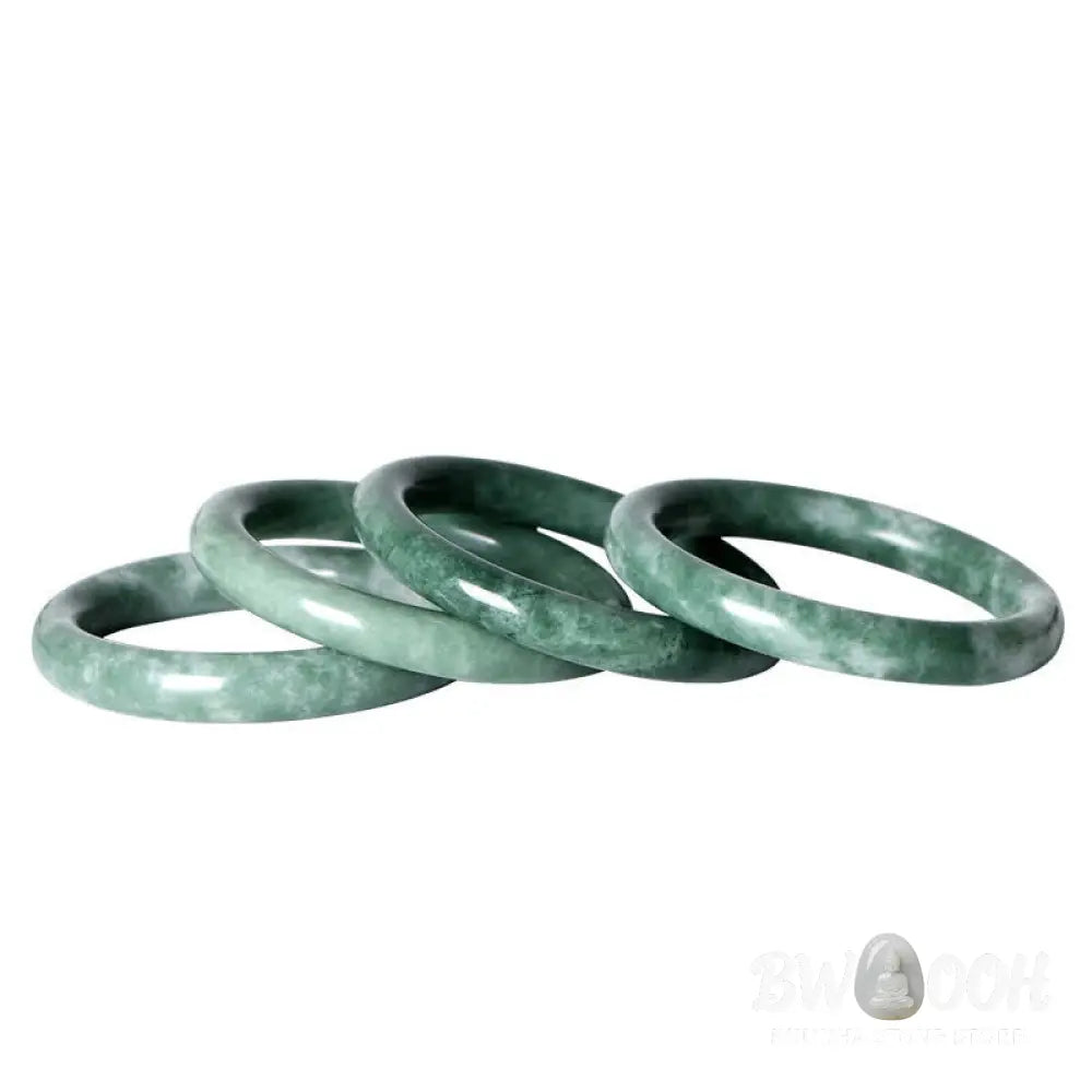 Buddha Stones Natural Jade Luck Abundance Bangle Bracelet - BWOOOH - Bracelet