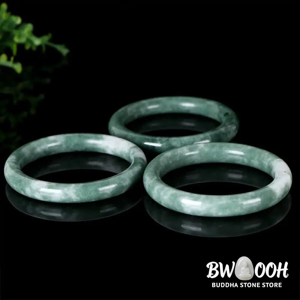 Buddha Stones Natural Jade Luck Abundance Bangle Bracelet - BWOOOH - Bracelet