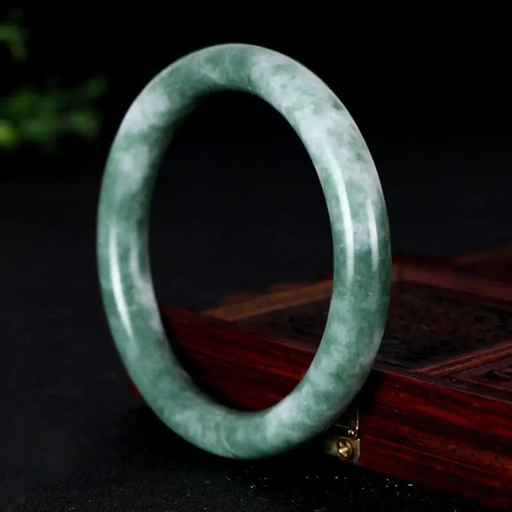 BWOOOH Natural Jade Luck Abundance Bangle Bracelet - BWOOOH - 55-56mm - Bracelet