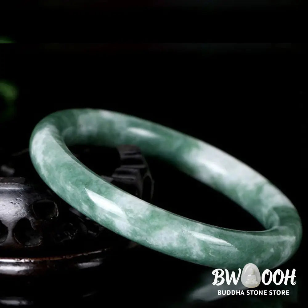 Buddha Stones Natural Jade Luck Abundance Bangle Bracelet - BWOOOH - Bracelet
