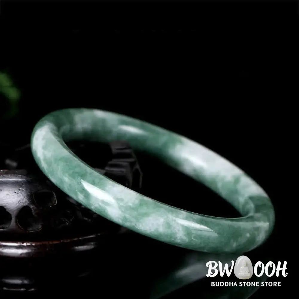 Buddha Stones Natural Jade Luck Abundance Bangle Bracelet - BWOOOH - Bracelet