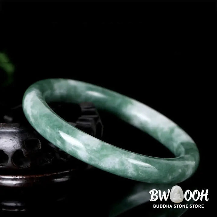 Buddha Stones Natural Jade Luck Abundance Bangle Bracelet - BWOOOH - Bracelet