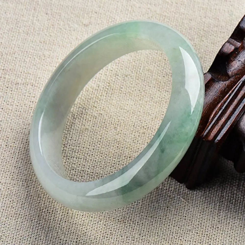 BWOOOH Natural Jade Luck Healing Prosperity Bangle Bracelet - 52mm - Bracelet Cuff Bangle