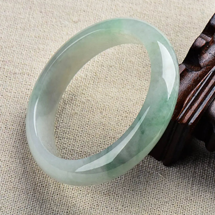 BWOOOH Natural Jade Luck Healing Prosperity Bangle Bracelet - 52mm - Bracelet Cuff Bangle