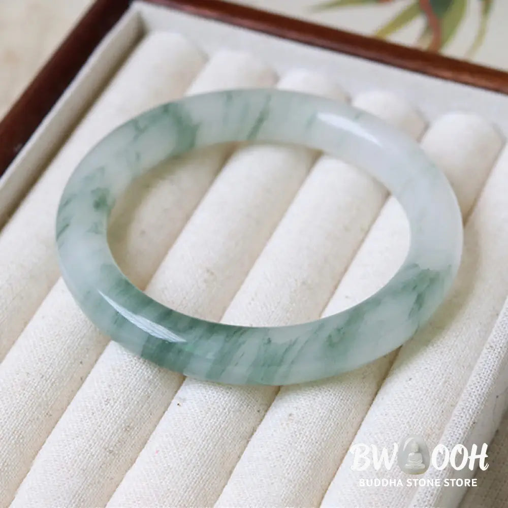 Buddha Stones Natural Jade Luck Prosperity Bangle Bracelet - BWOOOH - Bracelet Bangle