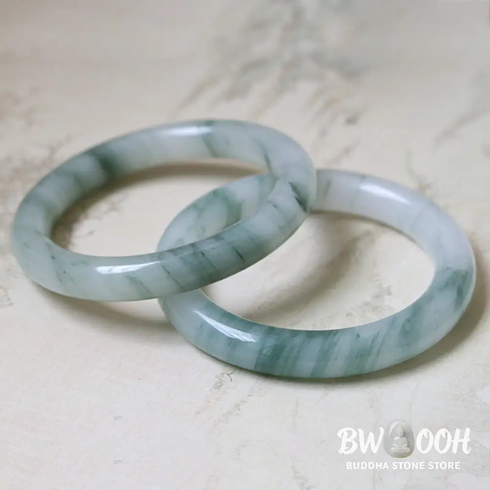 Buddha Stones Natural Jade Luck Prosperity Bangle Bracelet - BWOOOH - Bracelet Bangle