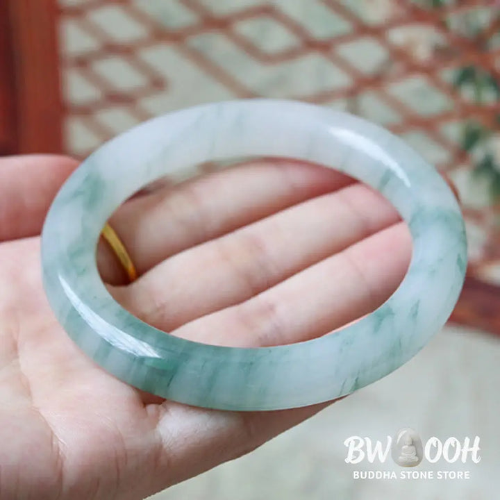 Buddha Stones Natural Jade Luck Prosperity Bangle Bracelet - BWOOOH - Bracelet Bangle