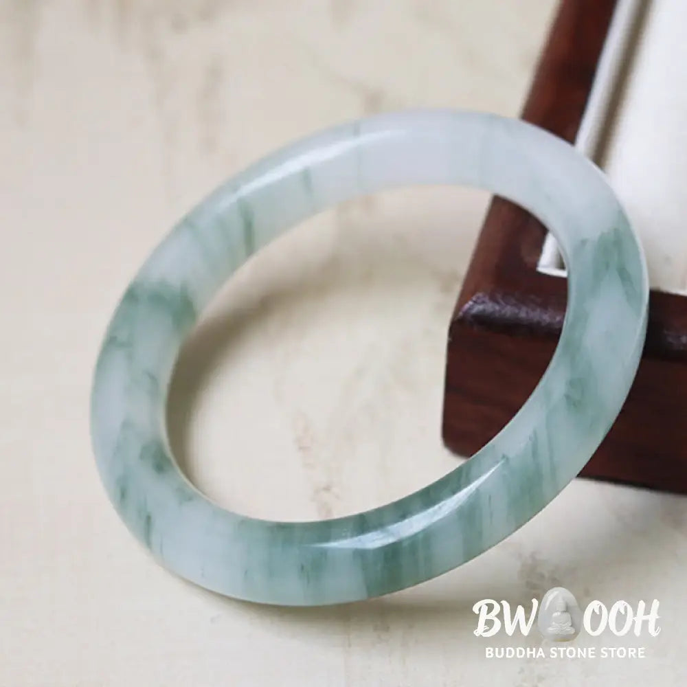 Buddha Stones Natural Jade Luck Prosperity Bangle Bracelet - BWOOOH - Bracelet Bangle