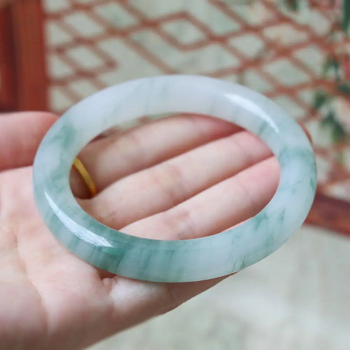 BWOOOH Natural Jade Luck Prosperity Bangle Bracelet - BWOOOH - 52mm - Bracelet Bangle