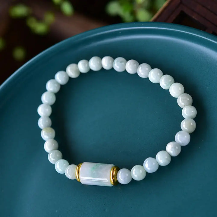 Buddha Stones Natural Jade Luck Prosperity Bracelet - Jade - Bracelet