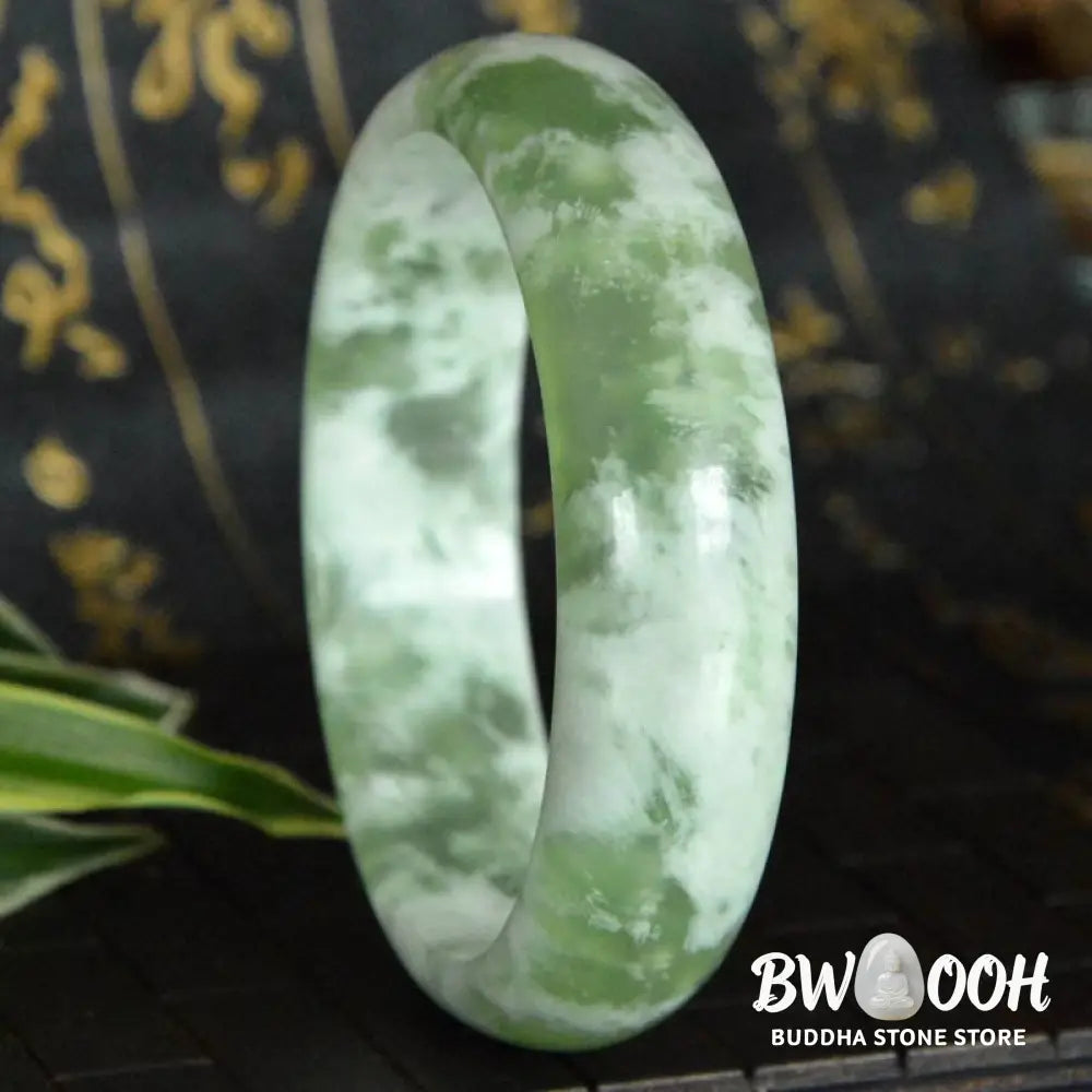 Buddha Stones Natural Jade Luck Prosperity Bracelet Bangle - BWOOOH - Bracelet Bangle