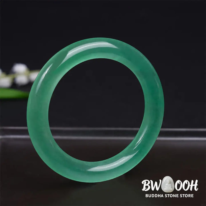 Buddha Stones Natural Jade Luck Prosperity Bracelet Bangle - BWOOOH - 58-60mm - Bracelet Bangle