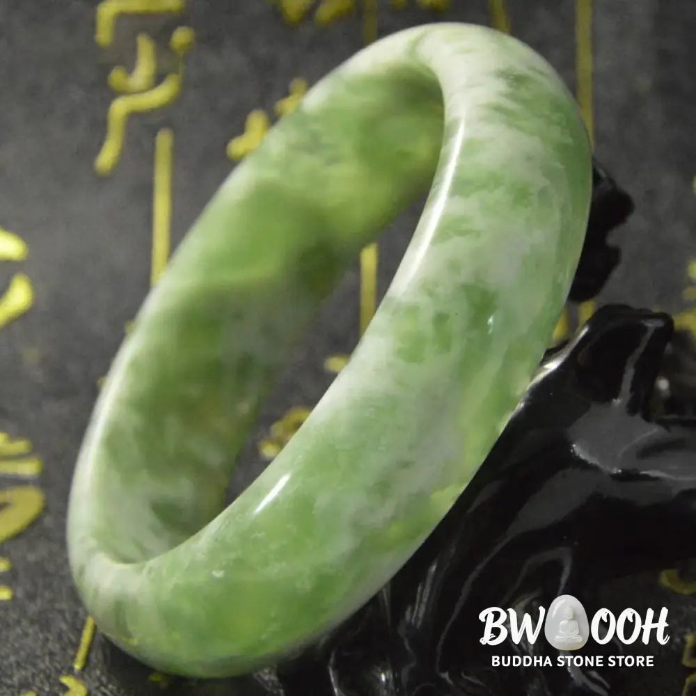 Buddha Stones Natural Jade Luck Prosperity Bracelet Bangle - BWOOOH - Bracelet Bangle