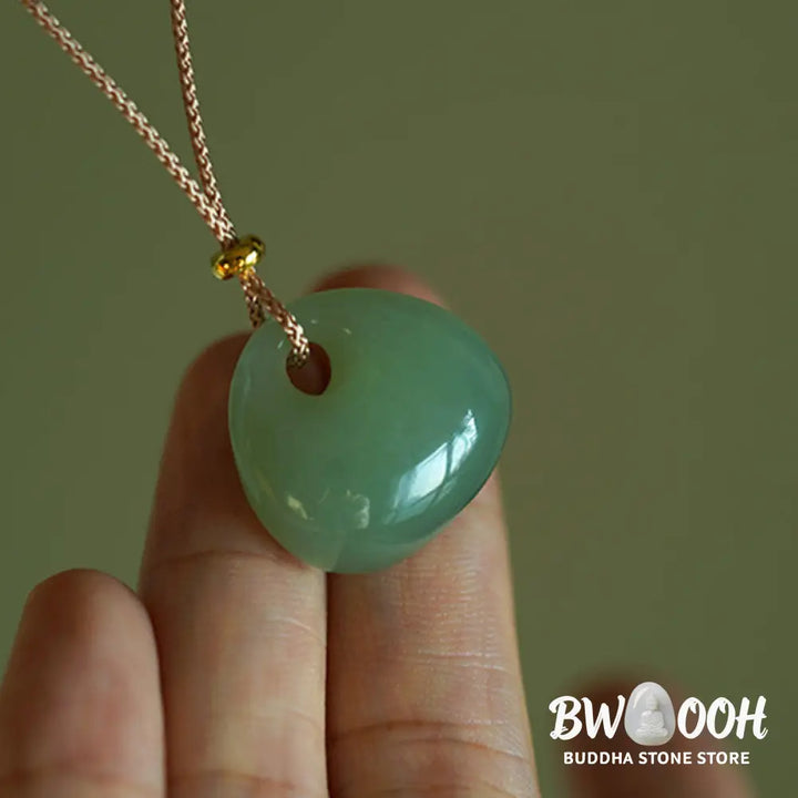 Buddha Stones Natural Jade Luck Prosperity Necklace Pendant (Random Color) - BWOOOH - Jade (Prosperity ♥ Abundance)