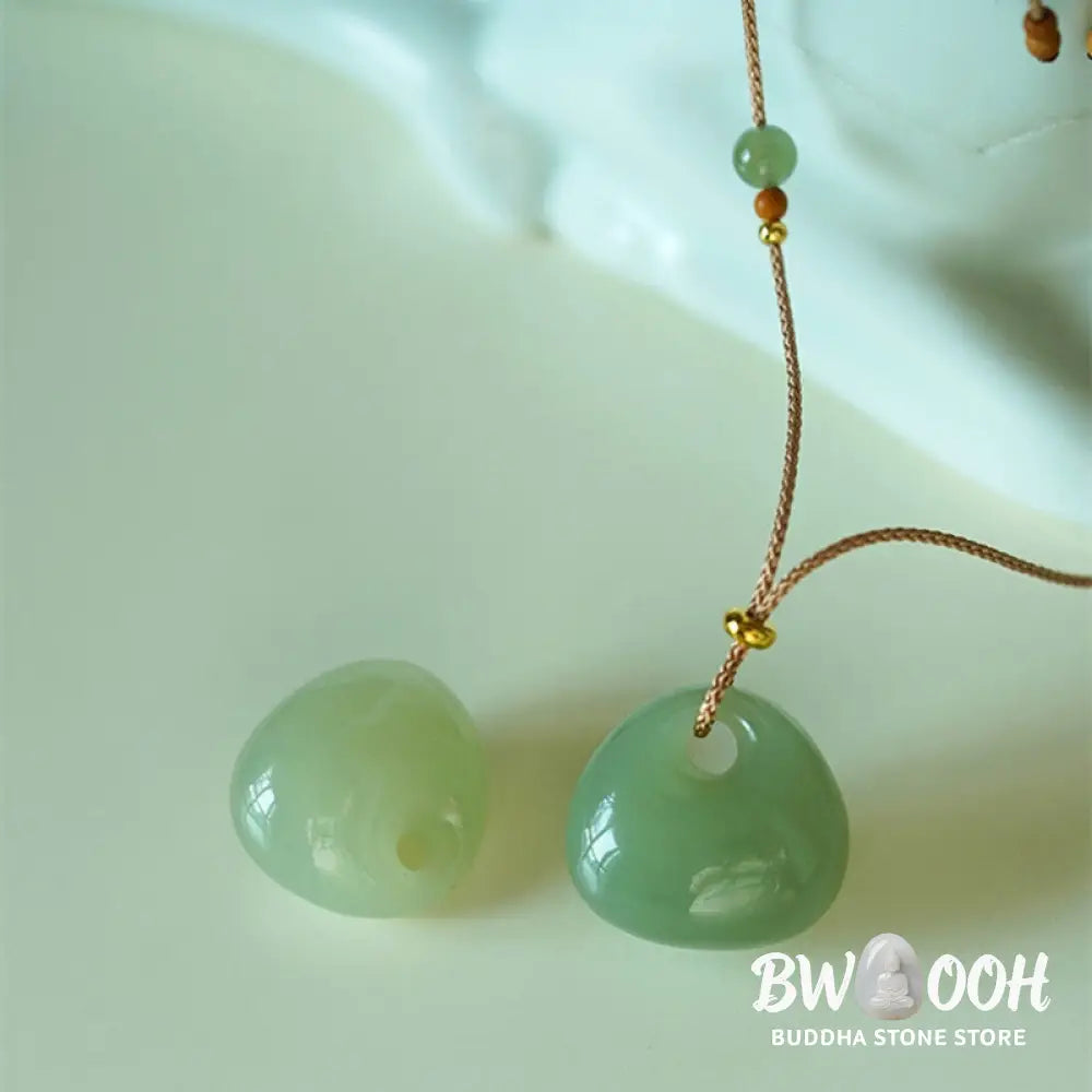 Buddha Stones Natural Jade Luck Prosperity Necklace Pendant (Random Color) - BWOOOH - Jade (Prosperity ♥ Abundance)