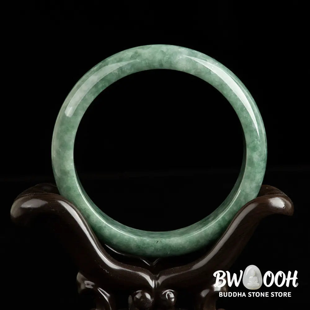 Buddha Stones Natural Jade Luck Wealth Bangle Bracelet - Bracelet