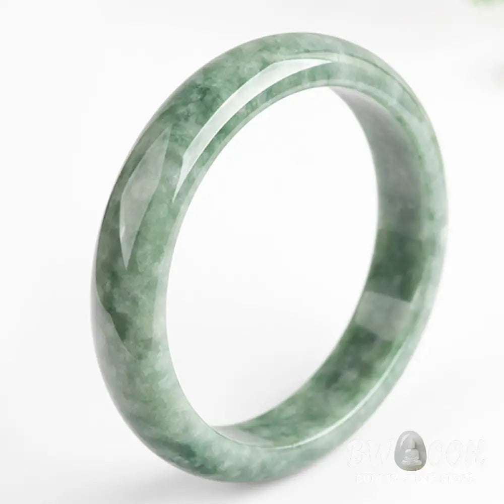 Buddha Stones Natural Jade Luck Wealth Bangle Bracelet - Bracelet