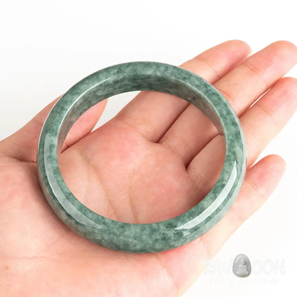 Buddha Stones Natural Jade Luck Wealth Bangle Bracelet - Bracelet