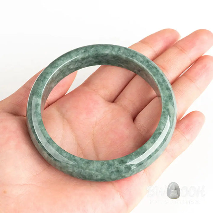 Buddha Stones Natural Jade Luck Wealth Bangle Bracelet - Bracelet