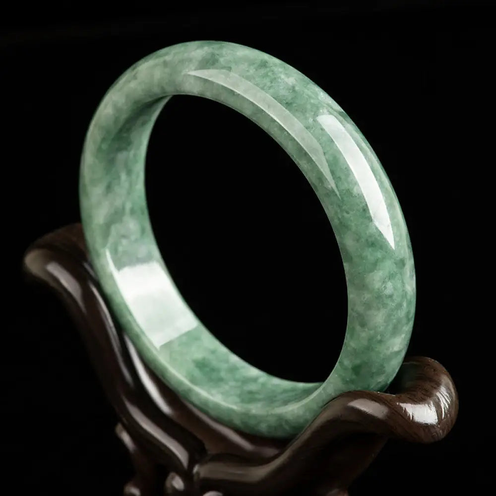 Buddha Stones Natural Jade Luck Wealth Bangle Bracelet - 55mm - Bracelet