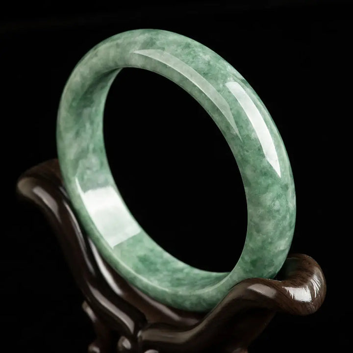 Buddha Stones Natural Jade Luck Wealth Bangle Bracelet - 55mm - Bracelet