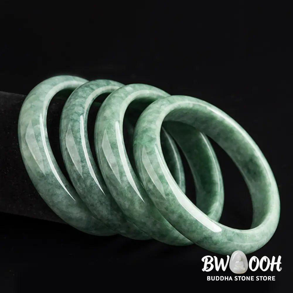 Buddha Stones Natural Jade Luck Wealth Bangle Bracelet - Bracelet