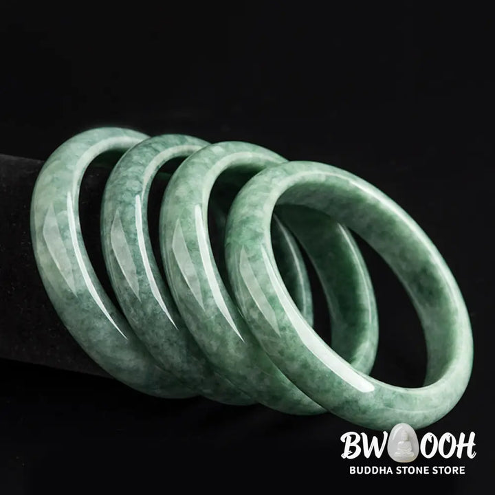 Buddha Stones Natural Jade Luck Wealth Bangle Bracelet - Bracelet