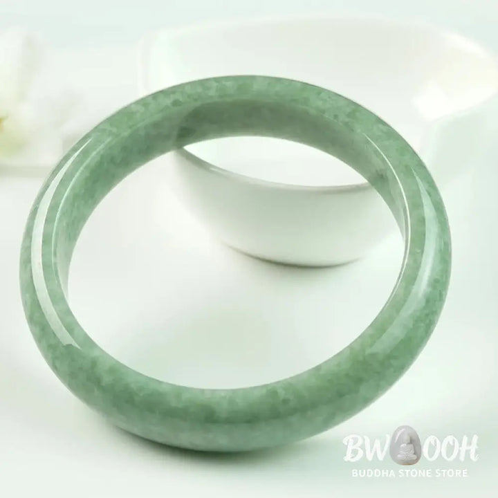 Buddha Stones Natural Jade Luck Wealth Bangle Bracelet - Bracelet