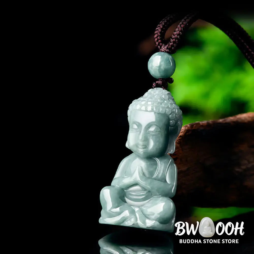 Buddha Stones Natural Jade Meditation Buddha Amulet Serenity Necklace Pendant - BWOOOH - Buddha